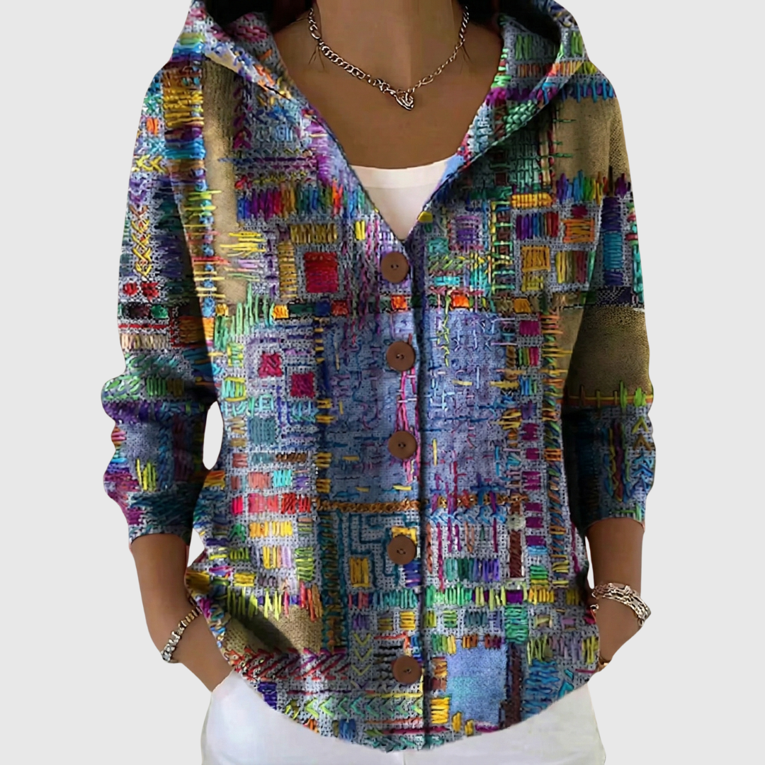 Carlotta | Cardigan Confortevole con Cappuccio in Maglia